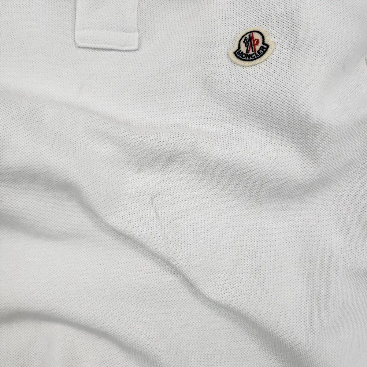 [M] MONCLER 몽클레어 피케 반팔 셔츠 화이트