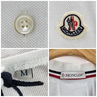 [M] MONCLER 몽클레어 피케 반팔 셔츠 화이트