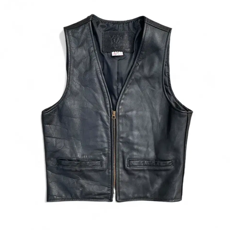 80's Garments Motor Cycles Leath Vest