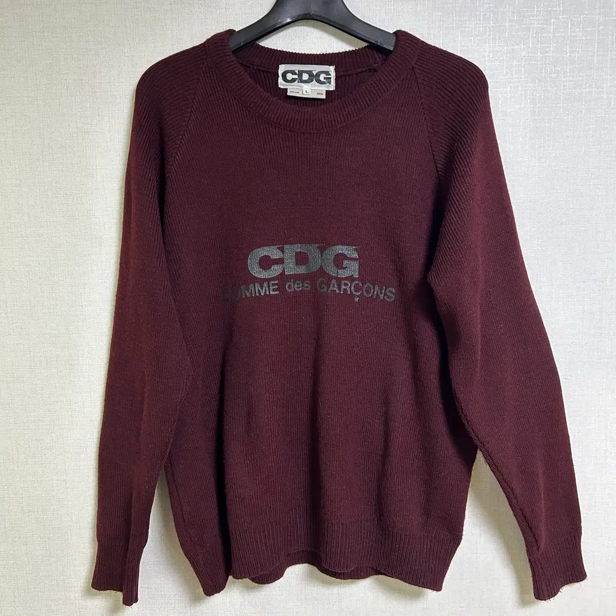 꼼데가르송 CDG 니트 버건디