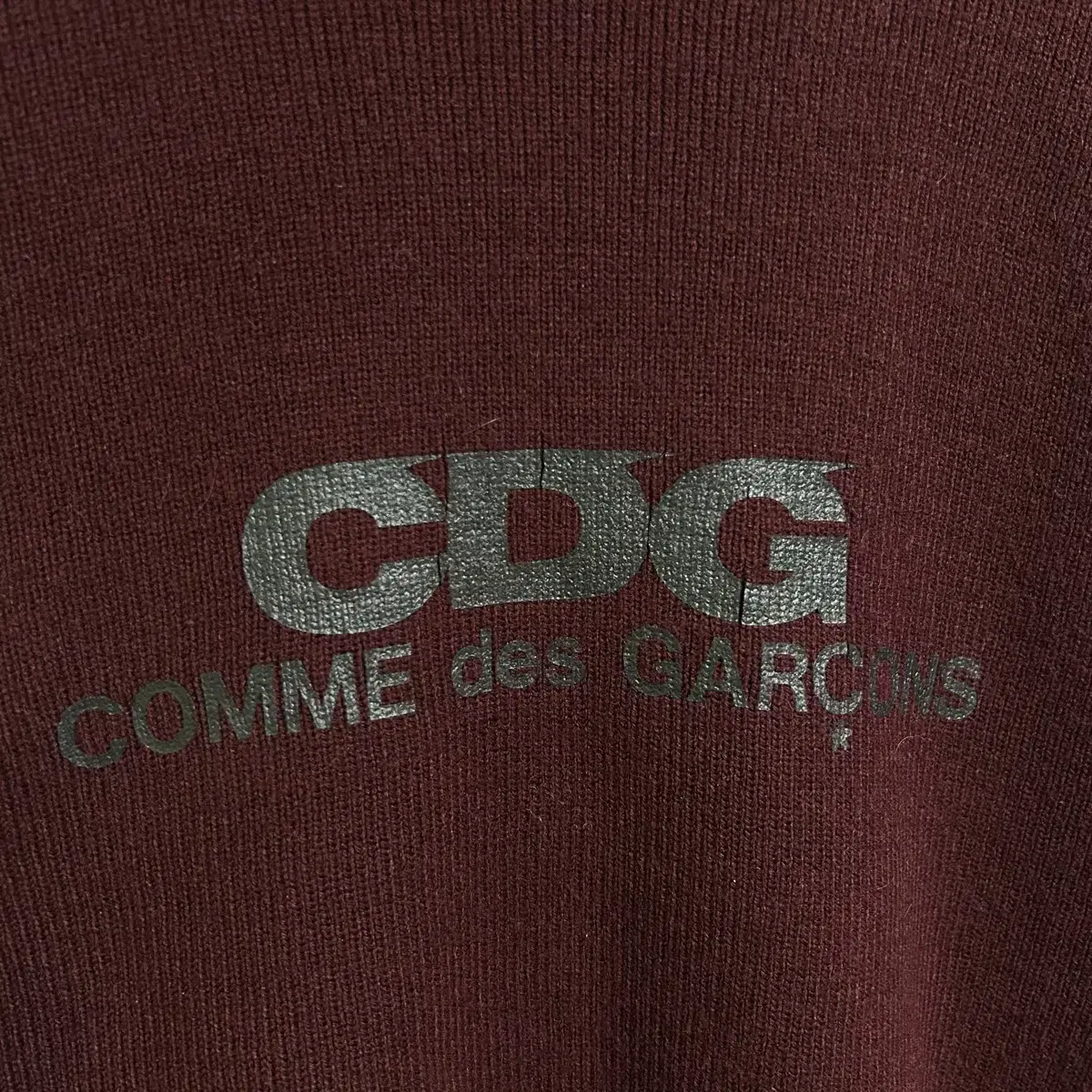 꼼데가르송 CDG 니트 버건디