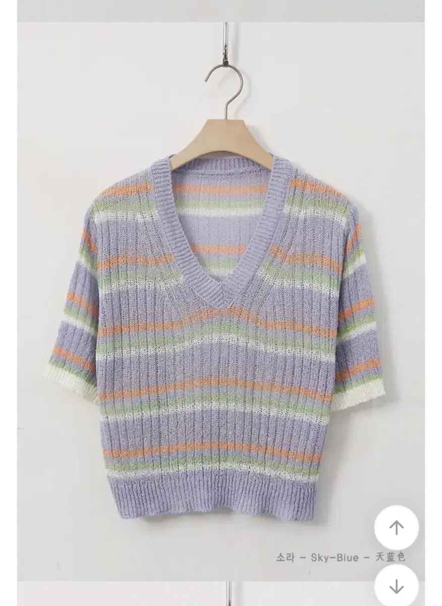 Abby Tricolor V-Neck Knit Sells