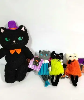 봉제 인형 모코네코 4종 세트 칼디 할로윈