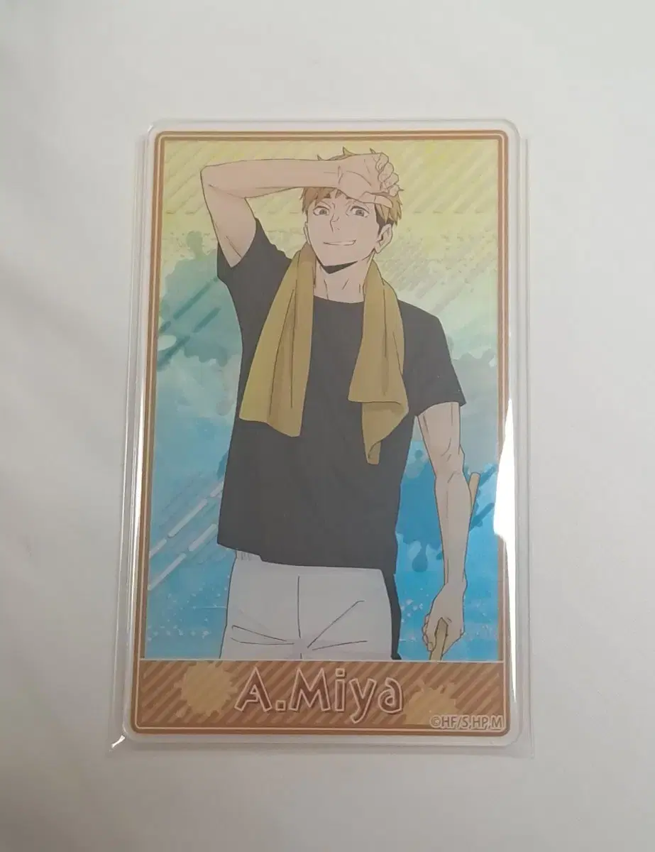 Haikyuu Atsumu Cleaning acrylic kard