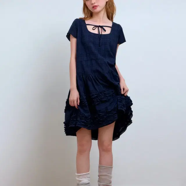 Cheom 첨 2-Way Ruffled Ribbon Dress 원피스