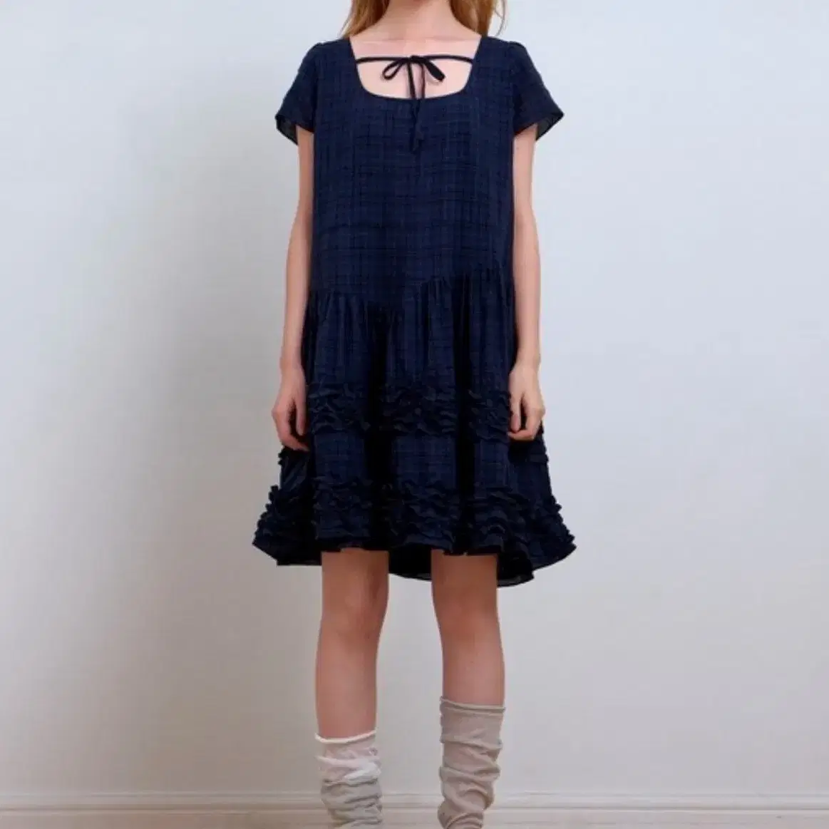 Cheom 첨 2-Way Ruffled Ribbon Dress 원피스