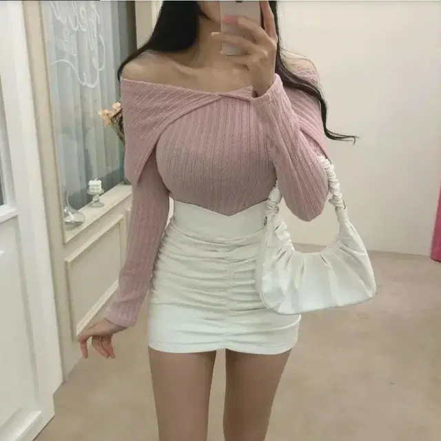 빅카라 골지 티셔츠