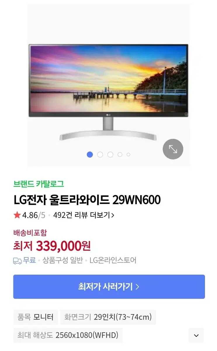 LG 울트라와이드 29WN600