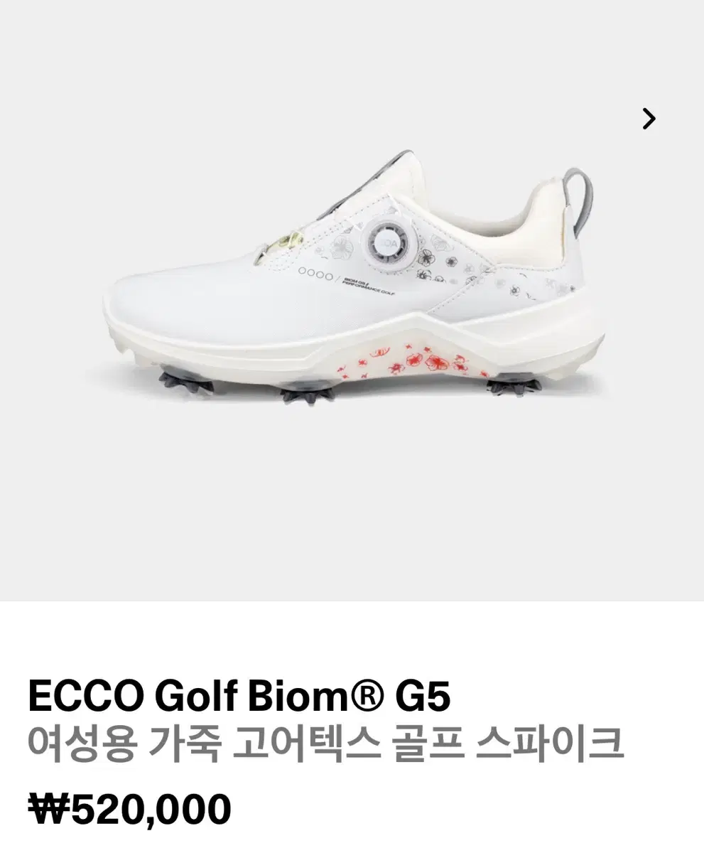 (새상품) ecco 정품 골프화 biom G5 (235)