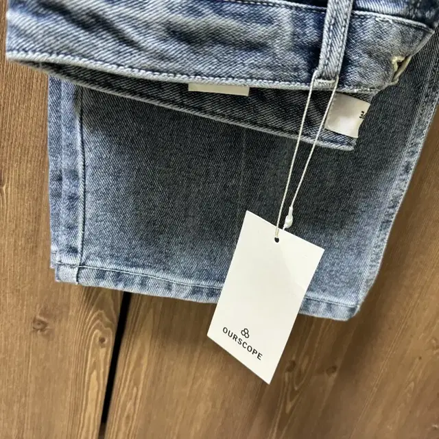 아워스코프 Paneled Wide Straight Denim 라이트블루