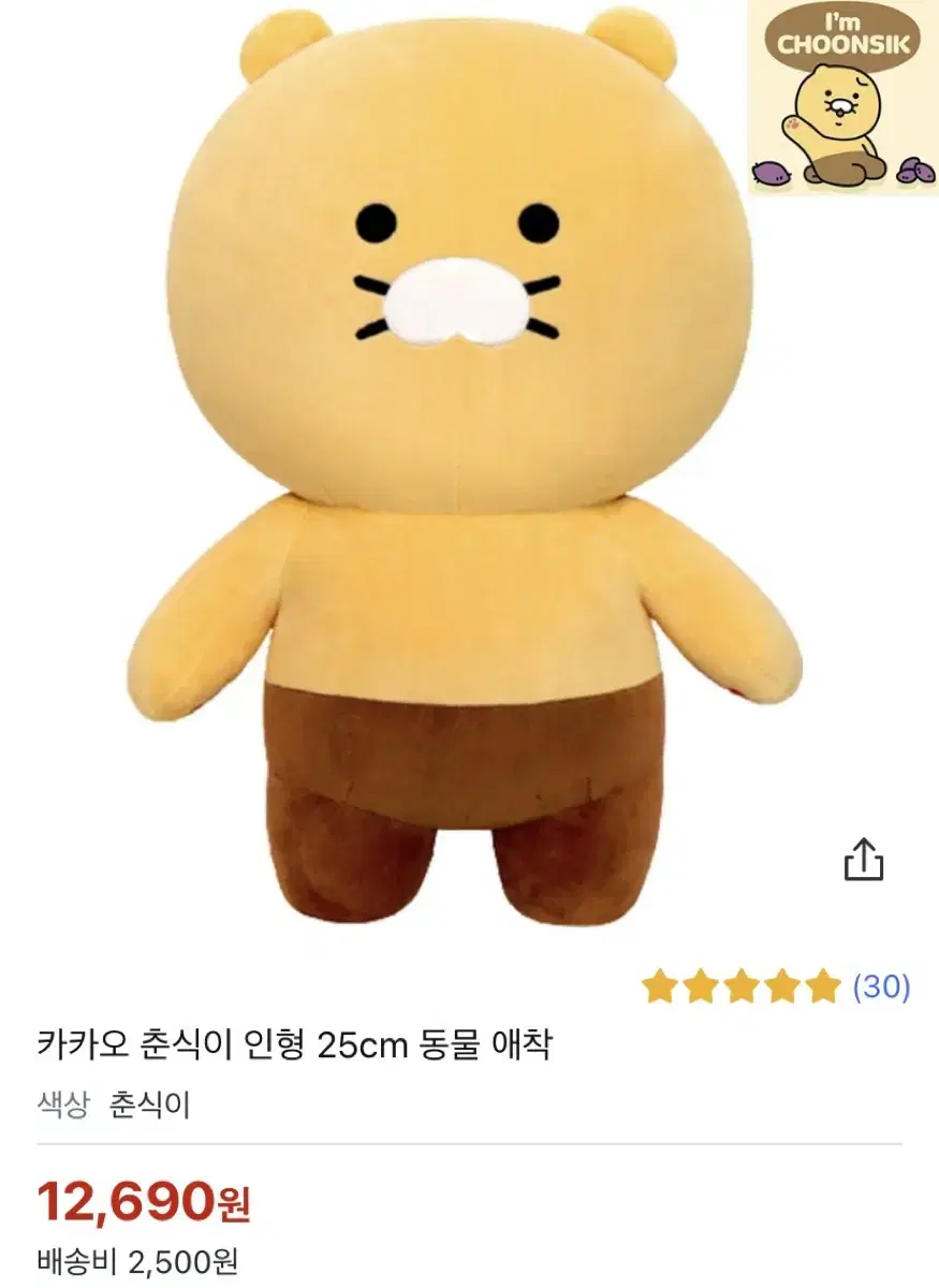 카카오프렌즈 춘식이25cm인형