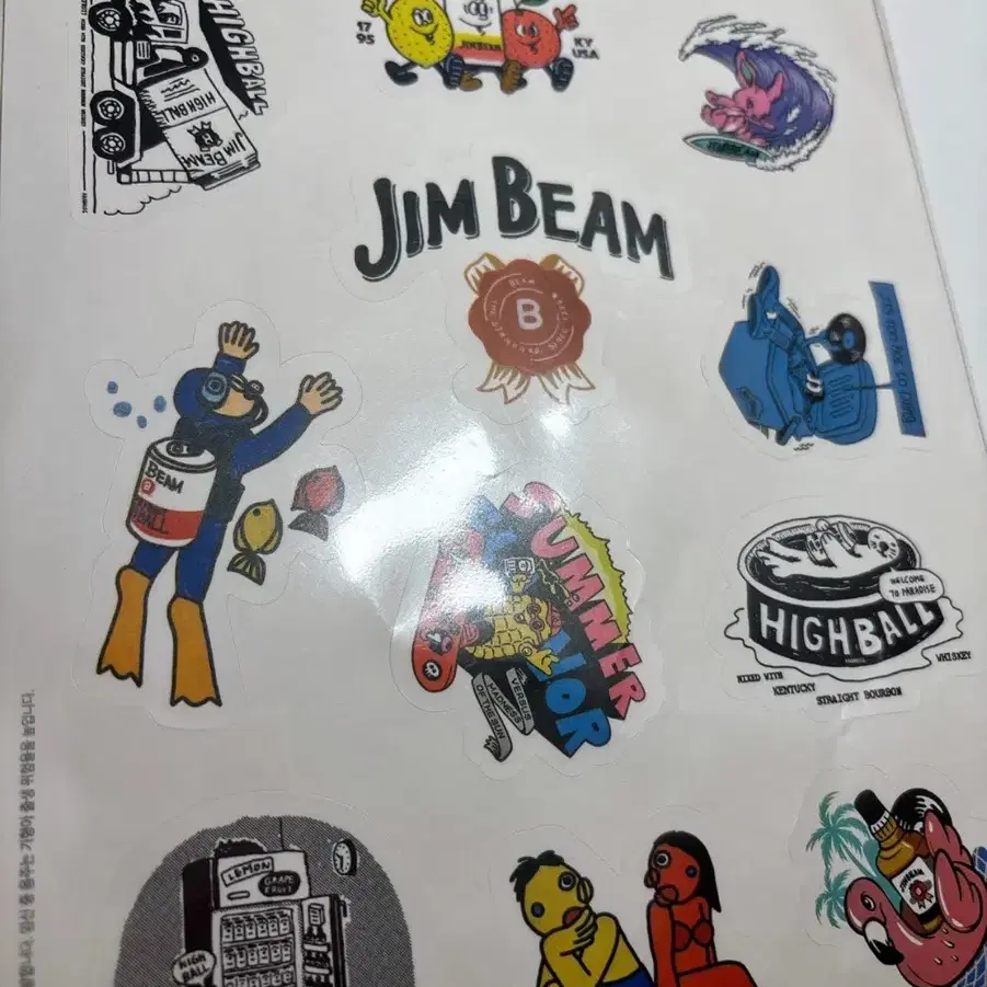 짐빔 jimbeam 키링, 키체인, 미니어쳐, 빨대 새제품