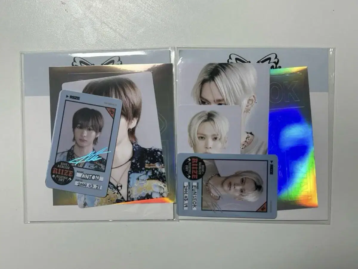 Rize chanyoung song eunseok photocard and ID card sticker