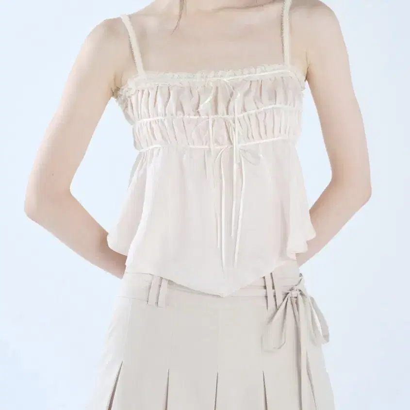 페인오어플레져 RUE PLEATS SKIRT beige S