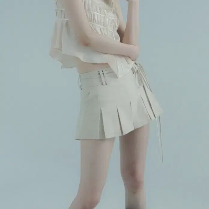 페인오어플레져 RUE PLEATS SKIRT beige S