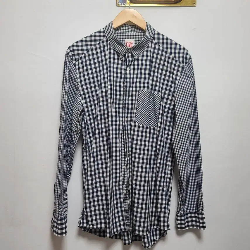 [lacoste] Men's Check Button Down Shirt 42(105)