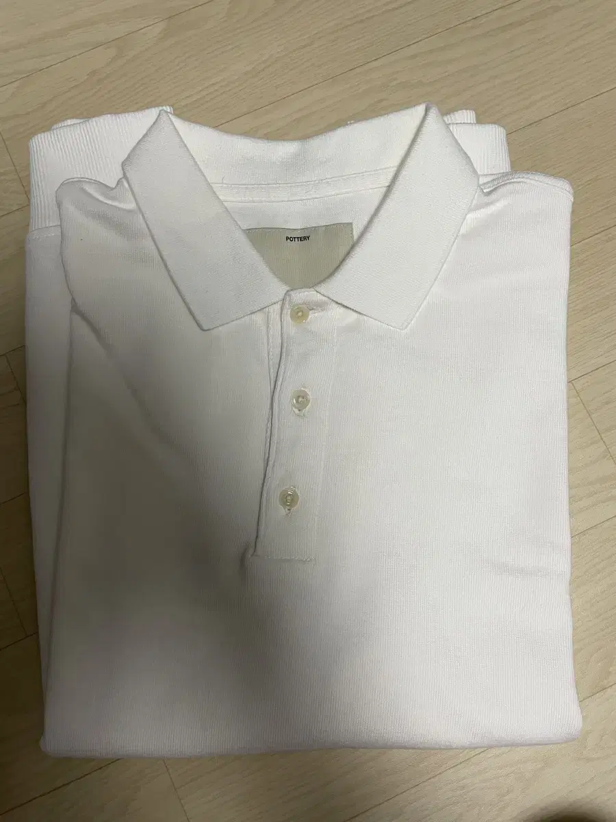 Pottery Short-Sleeved Polo T-Shirt 2 sizes Ivory