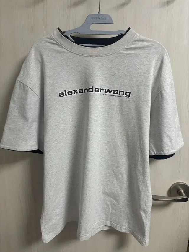 Alexander Wang 알렉산더왕 레이어드 멜란지그레이 반팔티셔츠 M