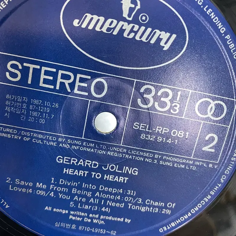 GERARD JOLING LP / AA4657