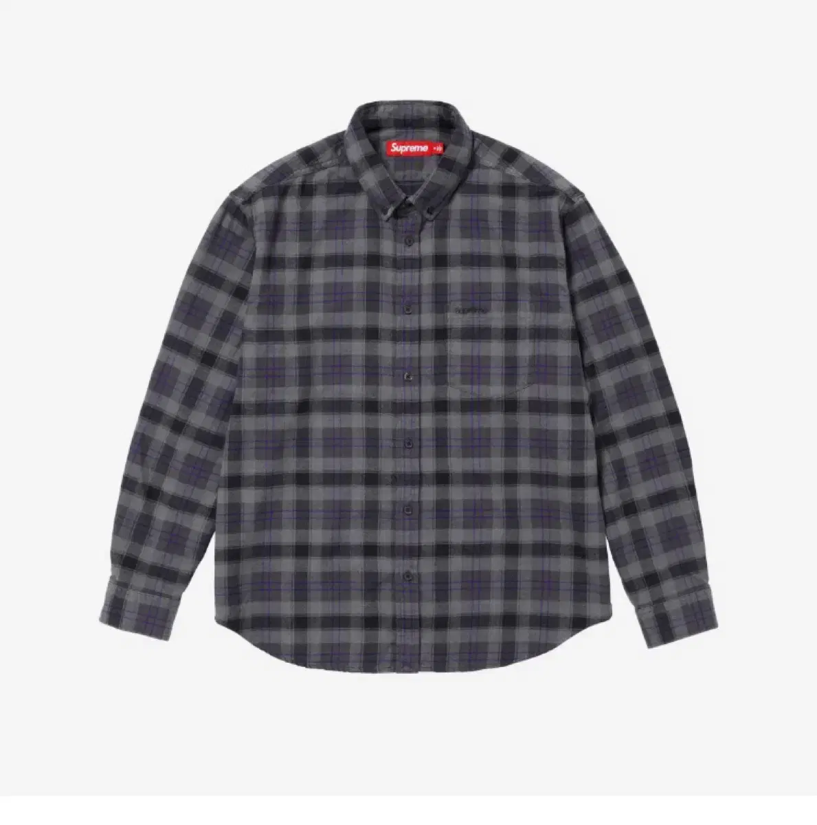 Supreme Plaid Flannel Shirt Black L