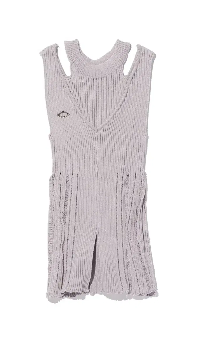 미스치프 LAYERED KNIT HALTER SLEEVELESS 레이어드