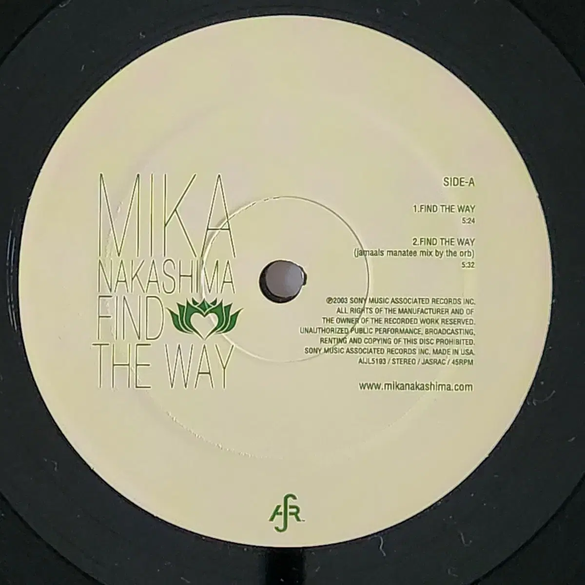 나카시마 미카(NAKASHIMA MIKA) FIND THE WAY LP