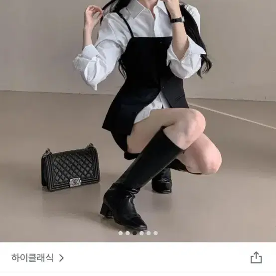 하이클래식 셔츠뷔스티에set 블랙