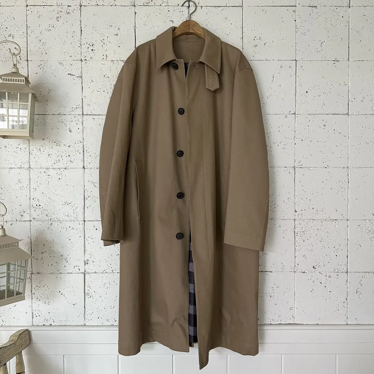 50 Solid Homme Cutout Trench Coat