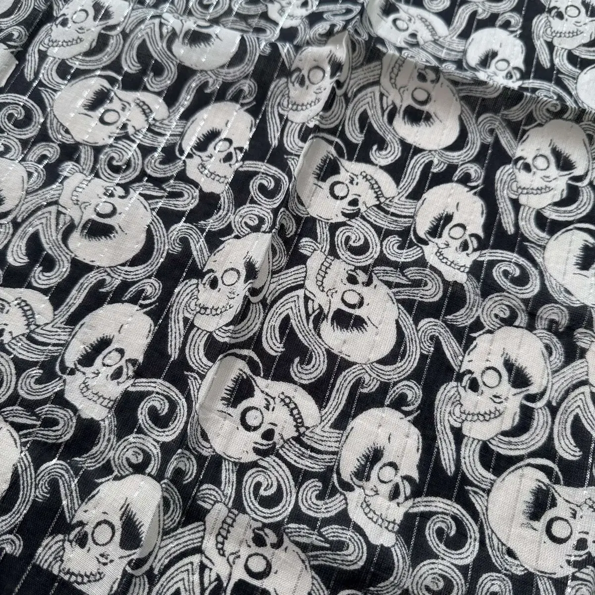 funny skull shiny handkerchief 손수건