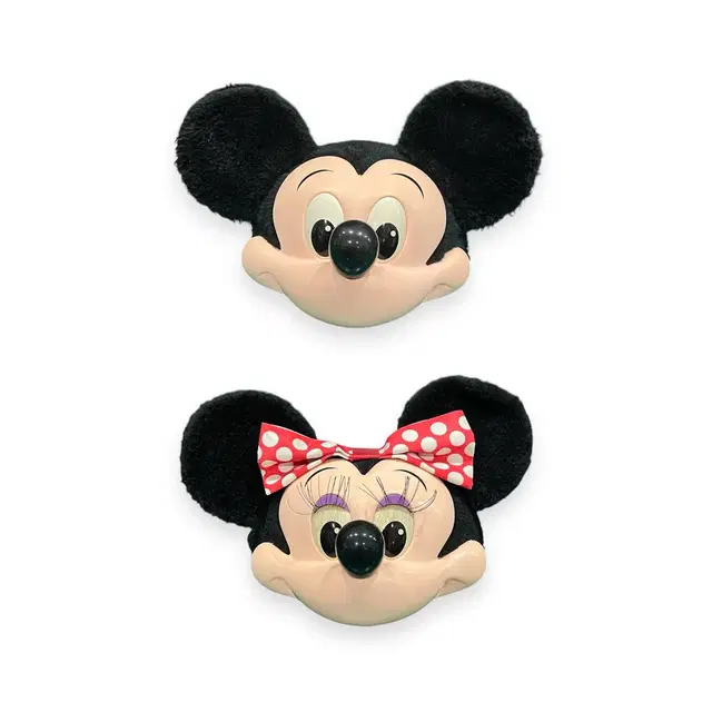 Vtg Mickey & Minnie Mouse 3D Hat Set