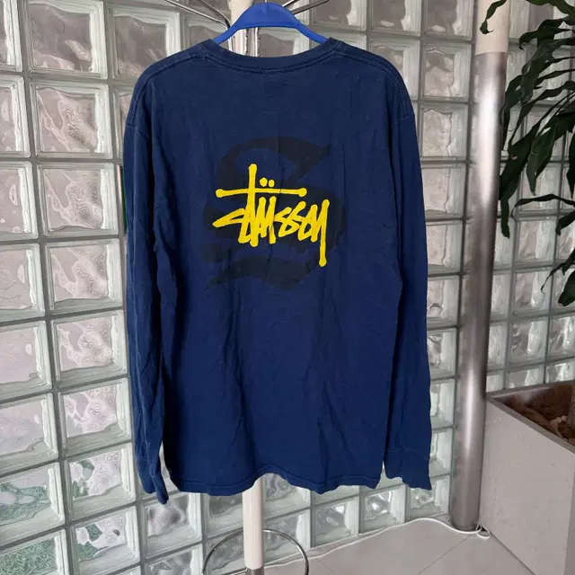 stussy logo S ls tee stussy 로고 S ls 티셔츠