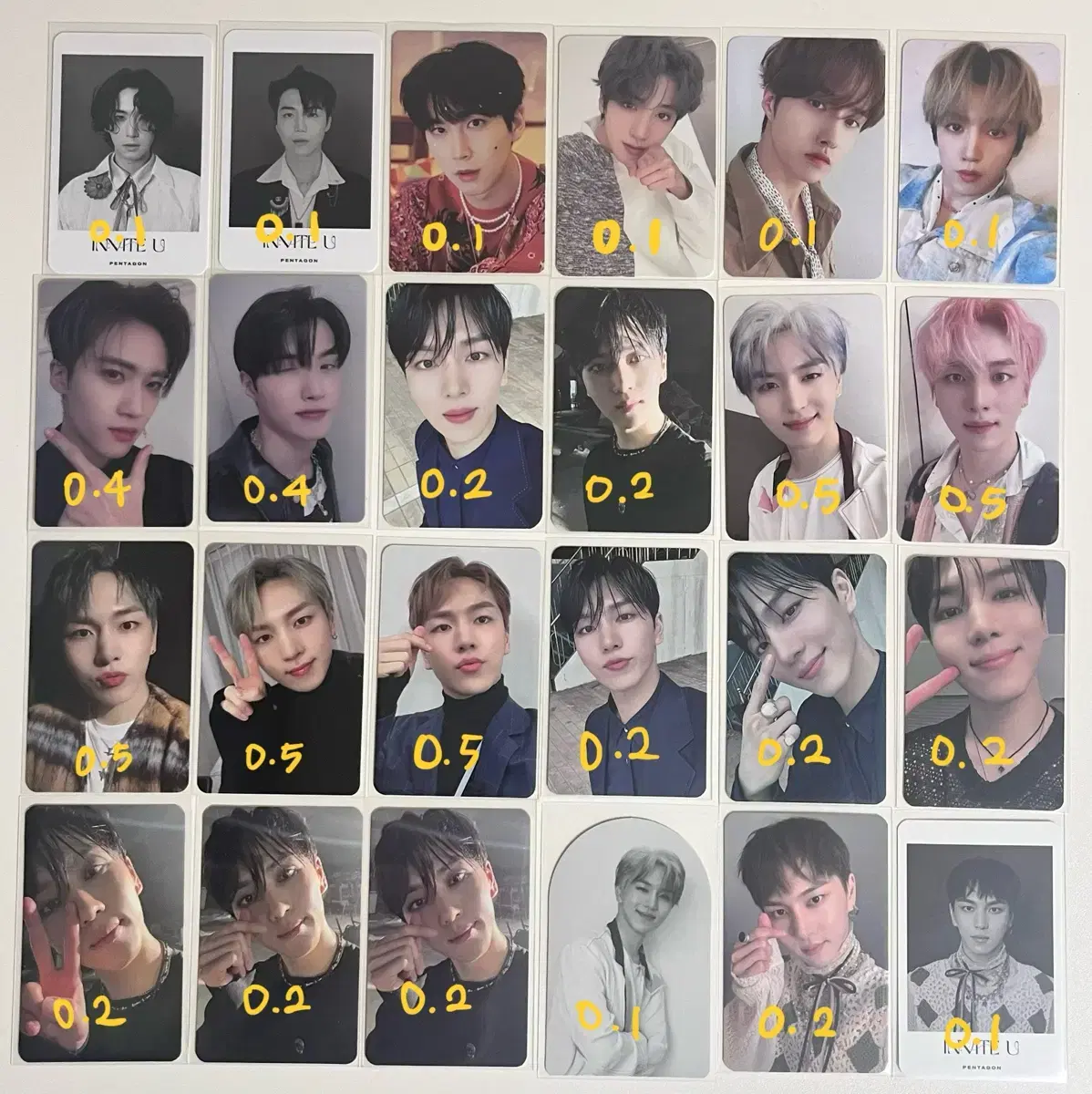 pentagon photocard wts jin ho hui hongseokshinwon yan an yuto kihno wooseok