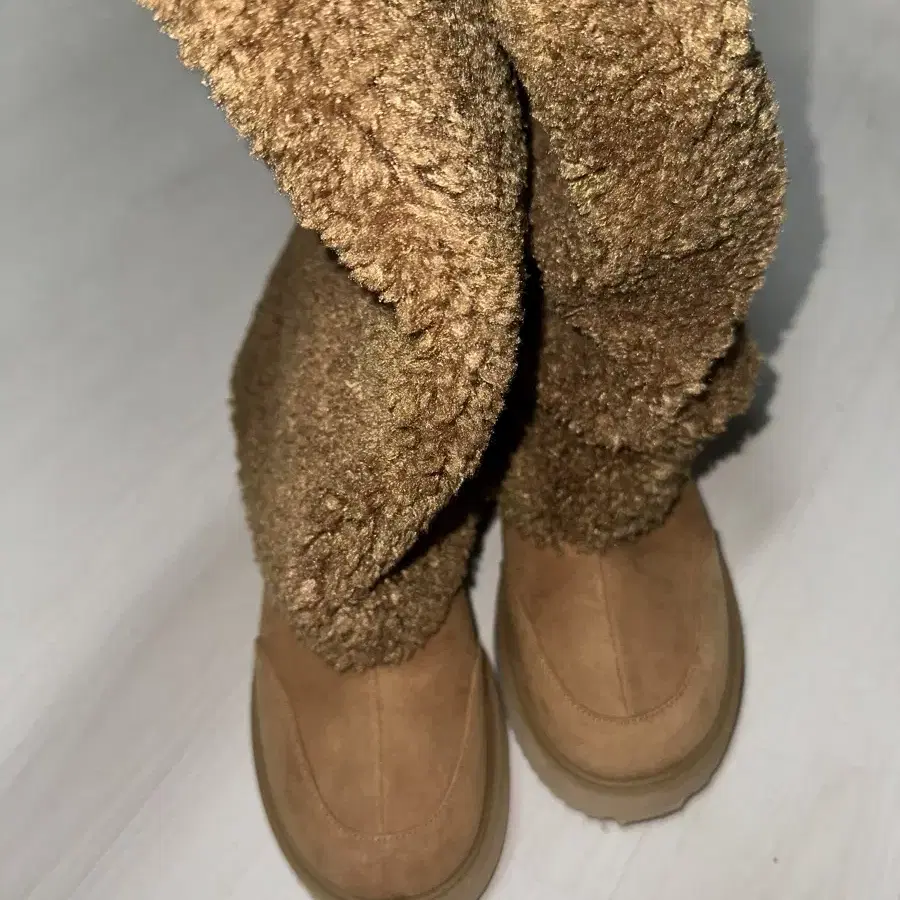 7|호 FUR LEG WARMER CHUNKY BOOTS