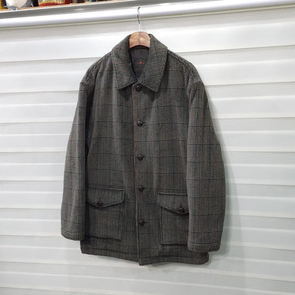 90s National Parks Vintage Check Coat- L