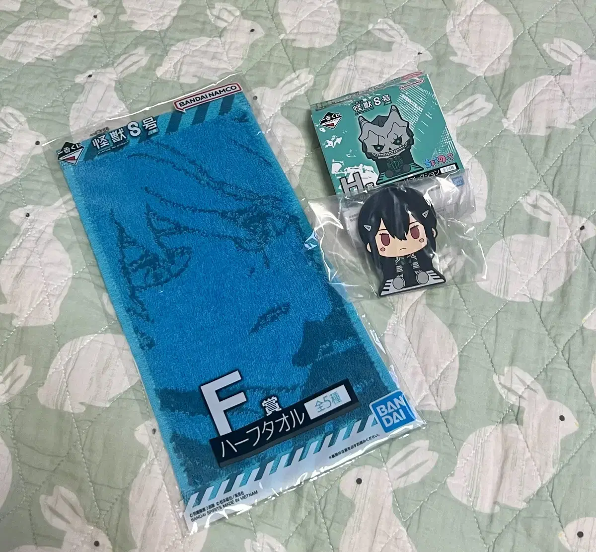 Kaiju No. 8 First Lottery E Prize Ashiro mina Rubber Stand, Leno Ichikawa F Prize Towel