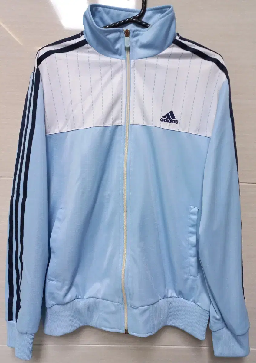 Adidas Rare Sky Blue Navy Track Top Jersey Zip Up 95/M