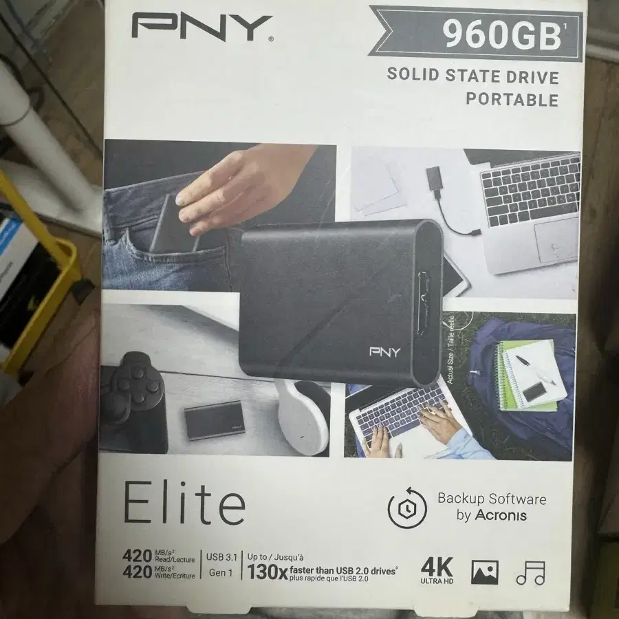 PNY 포터블 ssd 960G