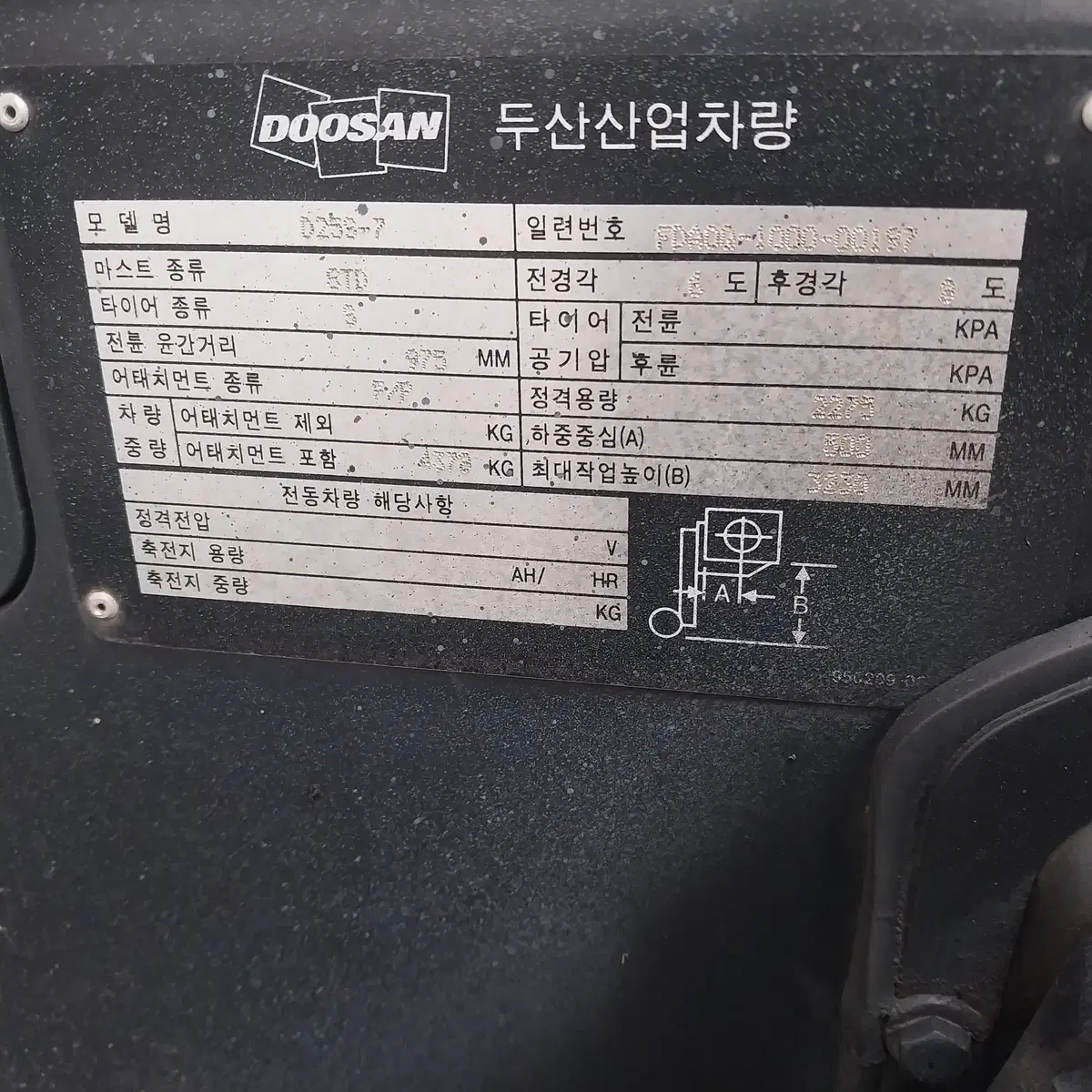 두산 좌식 디젤지게차 2.5톤 2단3230MM 양개식 D25S-7