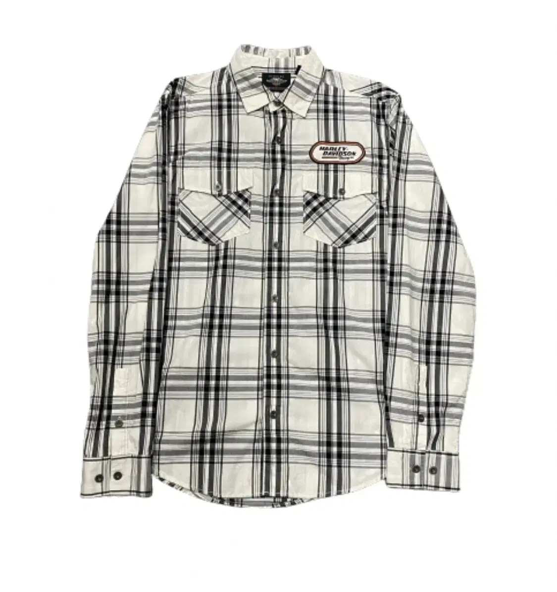 4188. Harley-Davidson Logo Check Long Sleeve Shirt