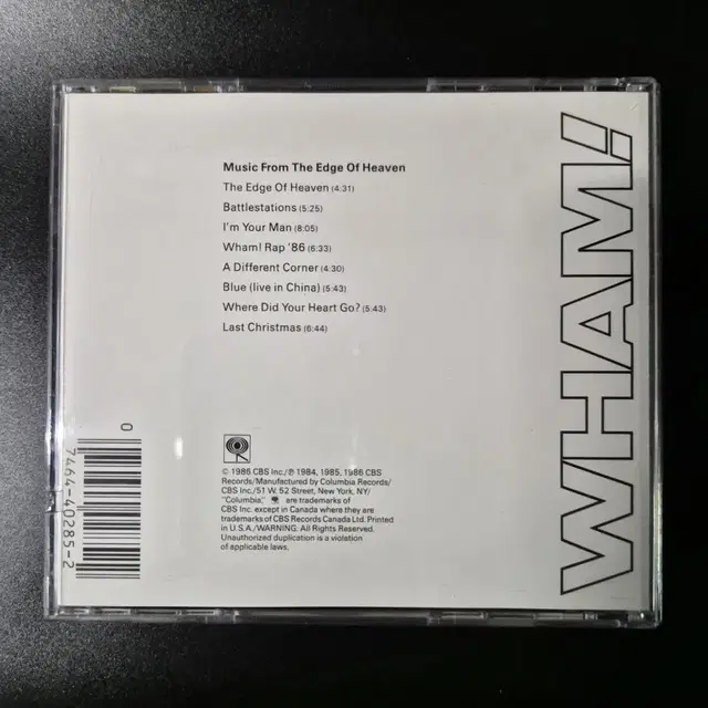 WHAM Music From The Edge of Heaven CD