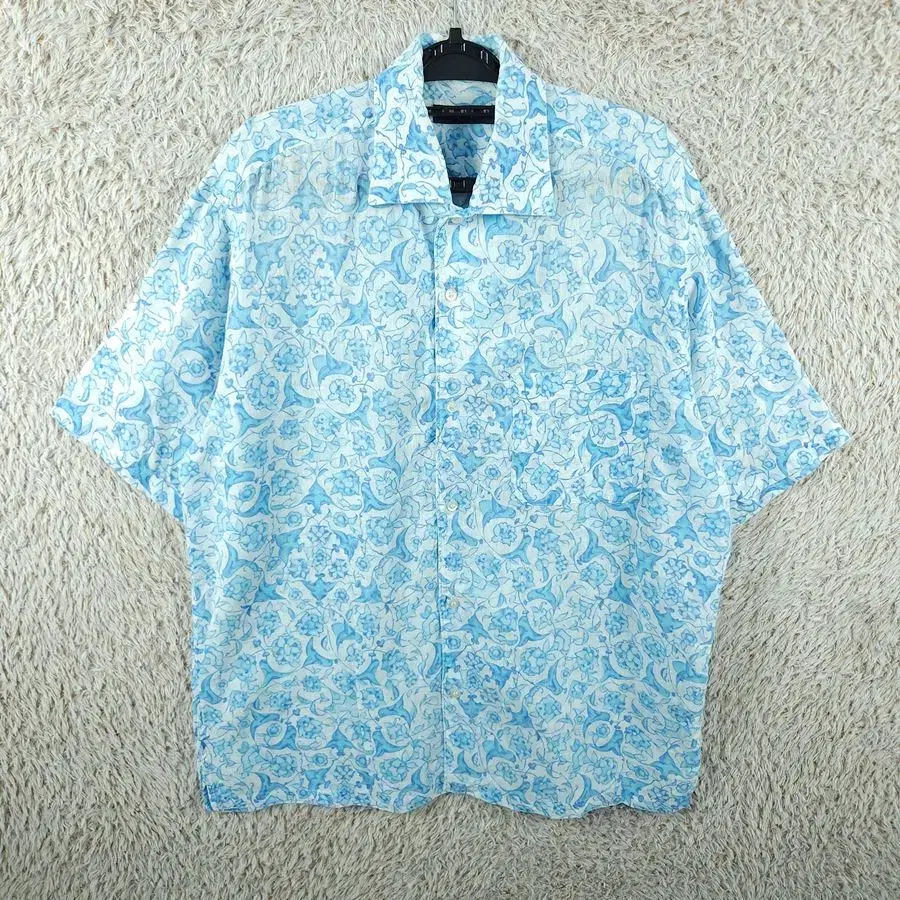 [M]Zegna Sport Flower Pattern Linen Shirt[Y48-067]/Vintage Preen