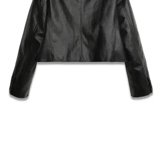 FAUX Leather Midi Blazer in Black 가죽자켓