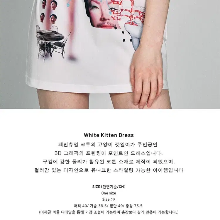 Peinture white kitten dress (페인츄얼)