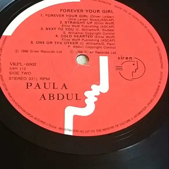 [LP] 폴라 압둘 PAULA ABDUL 바이닐 (89년)