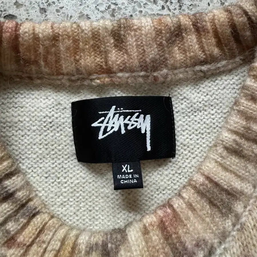 Stussy 윙프린트 니트 새상품 XL