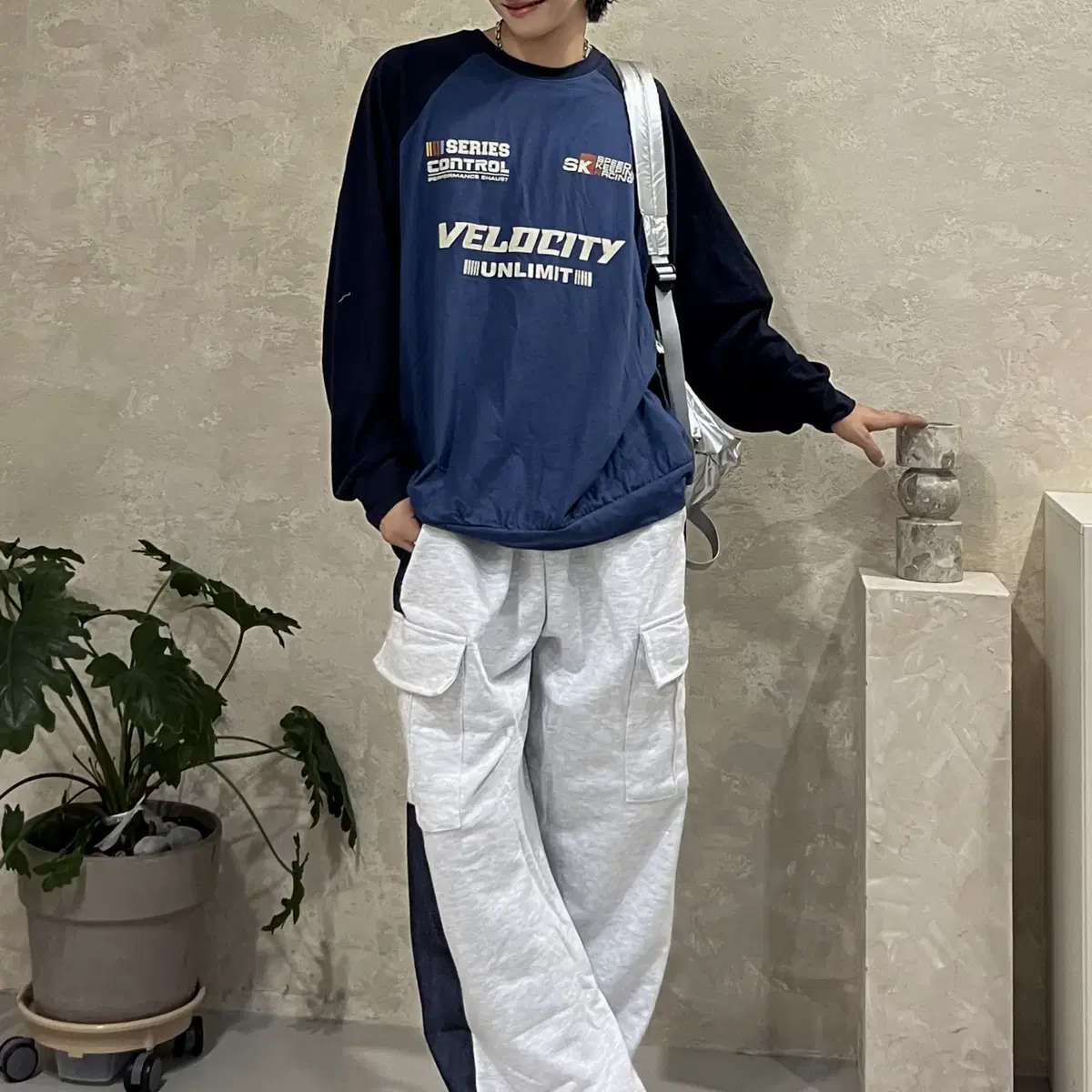 [NEW]Velocity Long Sleeve T-Shirt 4-Color gaeul Men's Unisex Overfit Long Sleeve Tee