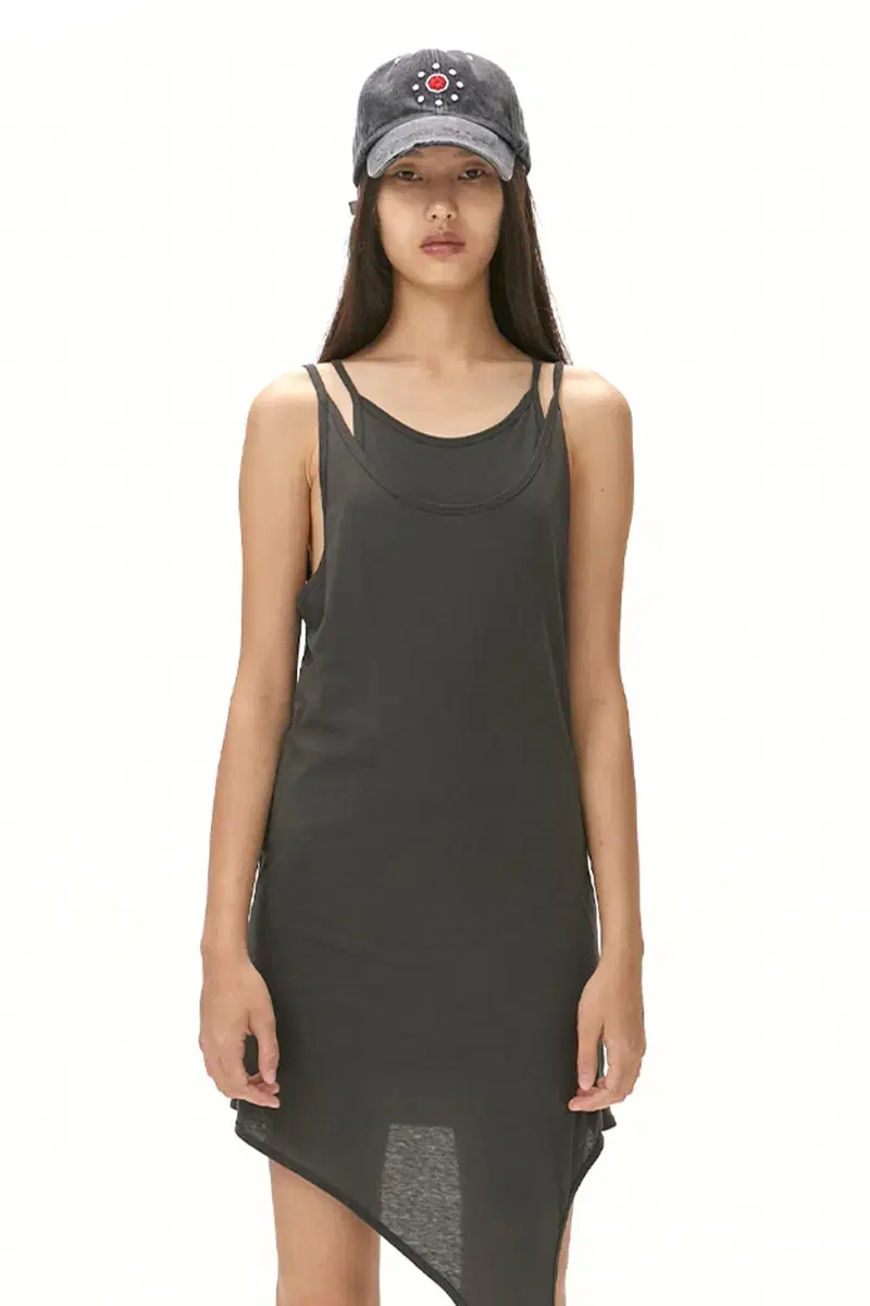 모어댄파라다이스 LAYERED ONE-PIECE / CHARCOAL