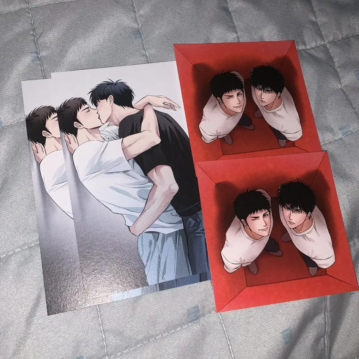 Bulk set of 4 postcards of Taeungdam Taeungdae Man front teeth postcard set