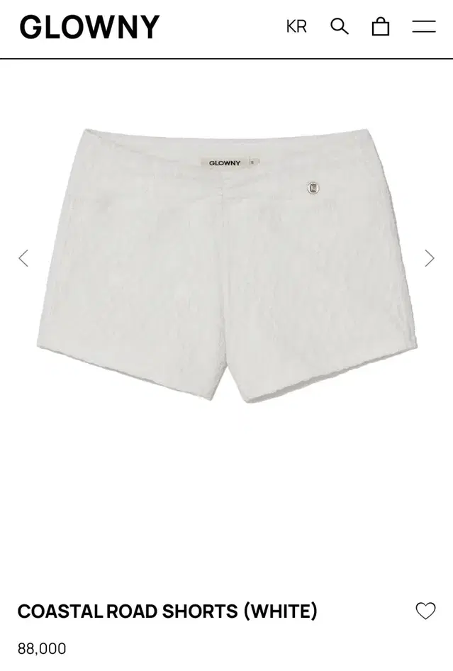 (Glowny) 글로니 Coastal Road Shorts (White)