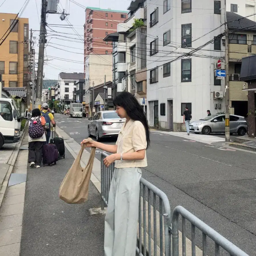 새상품)스프링콤마 자체제작 슬랙스 면바지 어리틀빗 유리에 그랑블룸